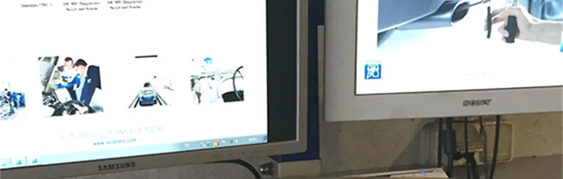 Diagnosegerät im Einsatz in der Werkstatt